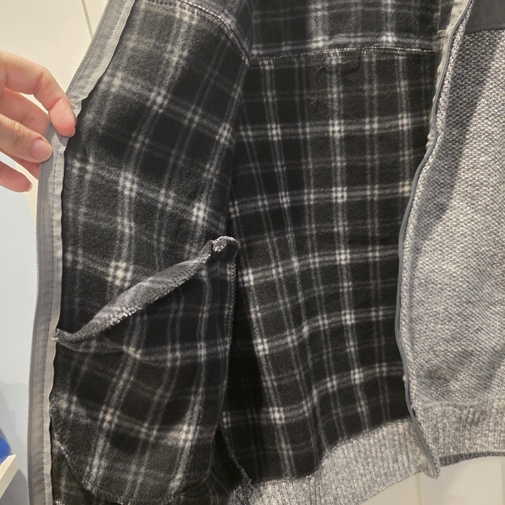 Scott James Mens Luxury Jacket M Gray Quilted Full Zip Plaid Lined Polished - Picture 4 of 13